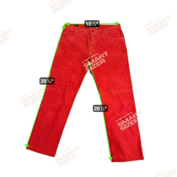 Kiton Men's Designer Red Corduroy Jeans - Picture 5 of 5
